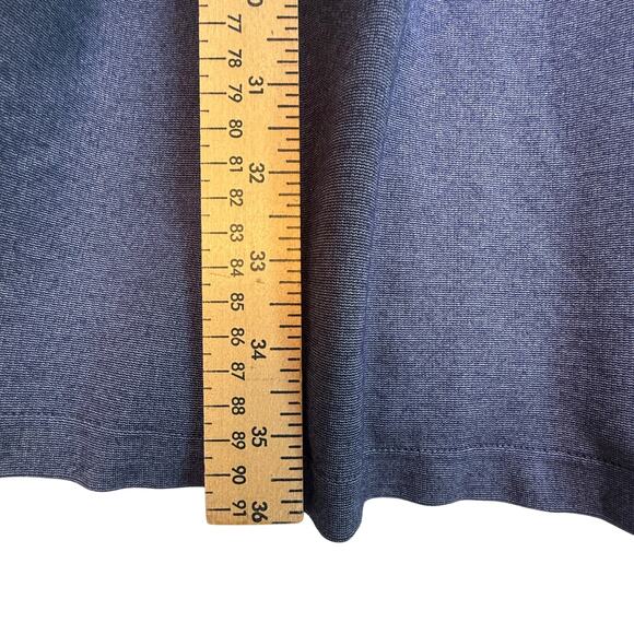 Hutch Anthropologie Navy Ponte Fit & Flare Dress Short Sleeve Pleated Skirt Sz 4 - Picture 7 of 11